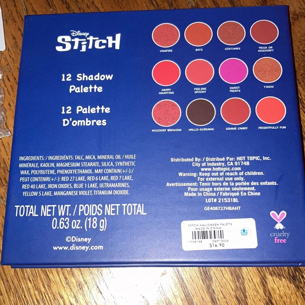 🎃Stitch Eyeshadow Palette Halloween